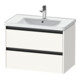 Duravit Meuble sous-lavabo Ketho.2 78,4x45,5cm, blanc mat, 2 tiroirs, suspendu-1