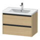 Duravit Meuble sous-lavabo Ketho.2 78,4x45,5cm, Chêne Naturel, 2 tiroirs, suspendu-1