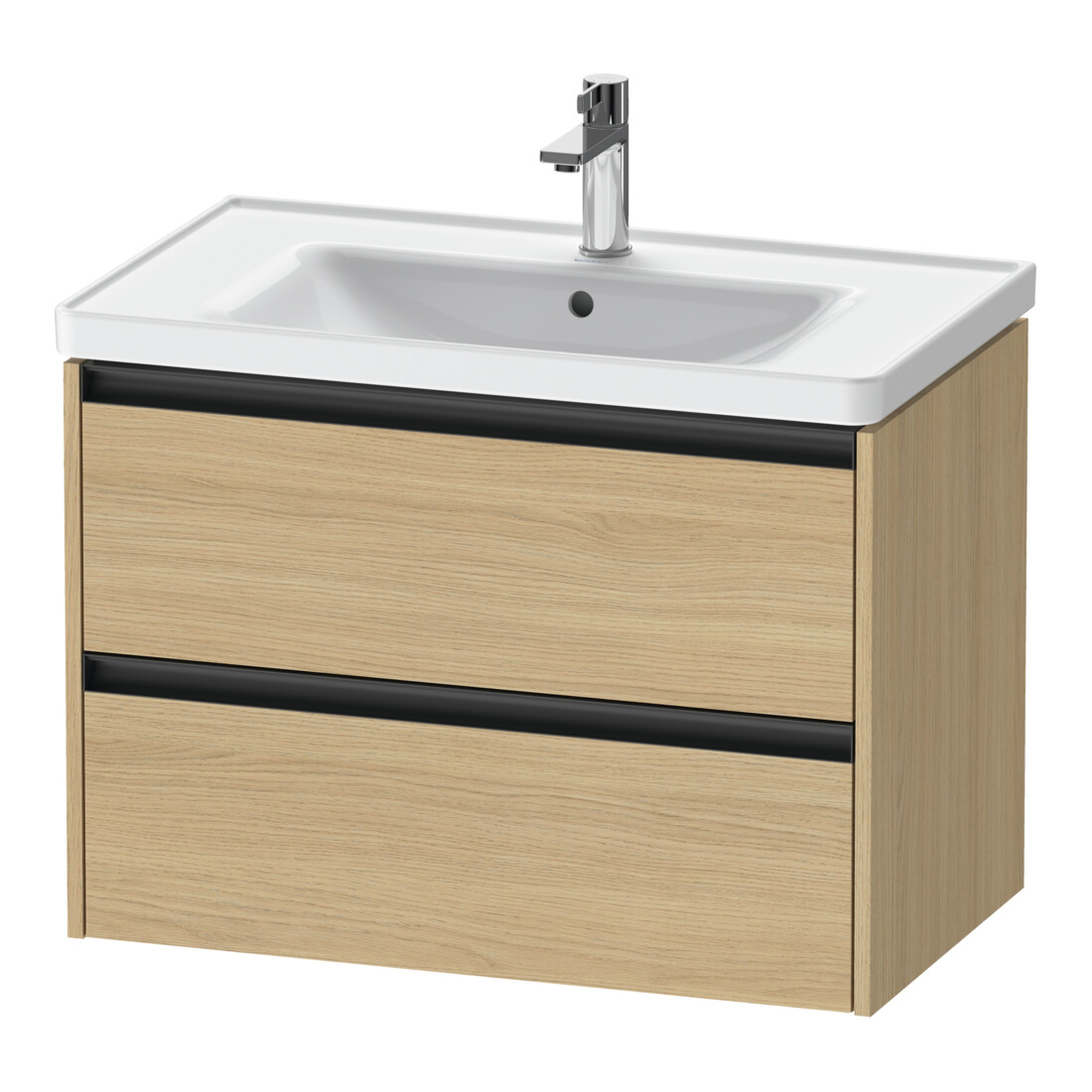 Duravit Meuble sous-lavabo Ketho.2 78,4x45,5cm, Chêne Naturel, 2 tiroirs, suspendu