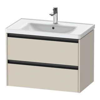 Duravit Meuble sous-lavabo Ketho.2 78,4x45,5cm, Tau mat, 2 tiroirs, suspendu