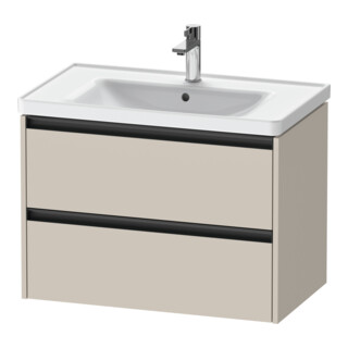 Duravit Meuble sous-lavabo Ketho.2 78,4x45,5cm, Taupe mat, 2 tiroirs, suspendu