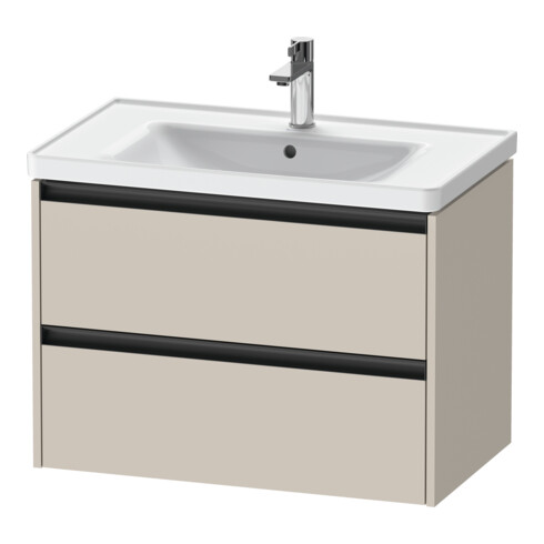Duravit Meuble sous-lavabo Ketho.2 78,4x45,5cm, Taupe mat, 2 tiroirs, suspendu