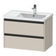 Duravit Meuble sous-lavabo Ketho.2 78,4x45,5x54,9 cm, avec porte à droite, Taupe mat-1