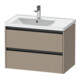 Duravit Meuble sous-lavabo Ketho.2 78,4x45,5x54,9 cm, avec siphon à gauche, sans éclairage-1