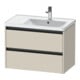 Duravit Meuble sous lavabo Ketho.2 78,4x45,5x54,9cm, avec porte battante, taupe mat-1
