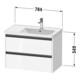 Duravit Meuble sous-lavabo Ketho.2 78,4x45,5x54,9cm, avec siphon à droite, blanc œuf-3
