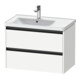 Duravit Meuble sous-lavabo Ketho.2 78,4x45,5x54,9cm, pour lavabo à gauche, blanc mat-1