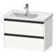 Duravit Meuble sous-lavabo Ketho.2 78,4x45,5x54,9cm, pour lavabo à gauche, blanc mat-1