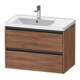 Duravit Meuble sous-lavabo Ketho.2 78,4x45,5x54,9cm, pour WT gauche, Noyer naturel-1