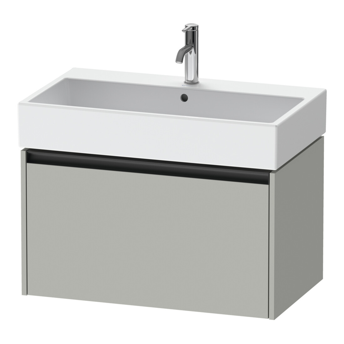 Duravit Meuble sous-lavabo Ketho.2 78,4x46 cm, béton gris, 1 tiroir, suspendu