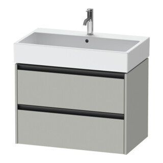 Duravit Meuble sous-lavabo Ketho.2 78,4x46 cm, béton gris, 2 tiroirs, suspendu