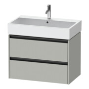 Duravit Meuble sous-lavabo Ketho.2 78,4x46 cm, béton gris, 2 tiroirs, suspendu