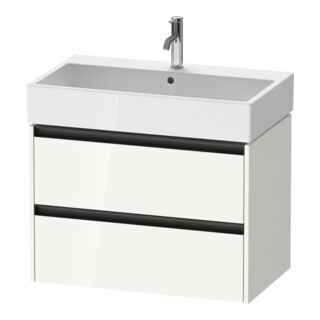 Duravit Meuble sous-lavabo Ketho.2 78,4x46 cm, blanc brillant, 2 tiroirs, suspendu