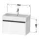 Duravit Meuble sous lavabo Ketho.2 78,4x46 cm, blanc mat, 1 tiroir, suspendu-3