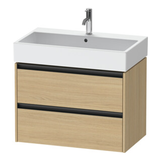 Duravit Meuble sous lavabo Ketho.2 78,4x46 cm, chêne naturel, 2 tiroirs, suspendu