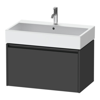 Duravit Meuble sous-lavabo Ketho.2 78,4x46 cm, graphite mat, 1 tiroir, suspendu