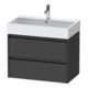 Duravit Meuble sous-lavabo Ketho.2 78,4x46 cm, graphite mat, 2 tiroirs, suspendu-1
