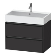 Duravit Meuble sous-lavabo Ketho.2 78,4x46 cm, graphite mat, 2 tiroirs, suspendu-1