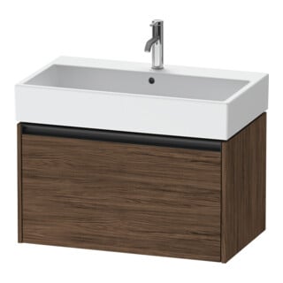 Duravit Meuble sous lavabo Ketho.2 78,4x46 cm, noyer foncé, 1 tiroir, suspendu