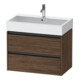 Duravit Meuble sous lavabo Ketho.2 78,4x46 cm, noyer foncé, 2 tiroirs, suspendu-1