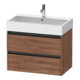 Duravit Meuble sous lavabo Ketho.2 78,4x46 cm, noyer naturel, 2 tiroirs, suspendu-1