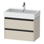 Duravit Meuble sous lavabo Ketho.2 78,4x46 cm, tau mat, 2 tiroirs, suspendu