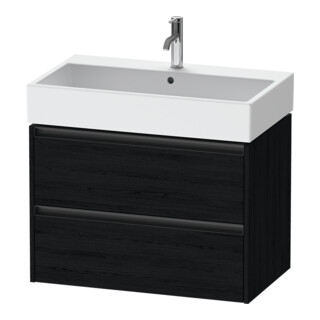 Duravit Meuble sous-lavabo Ketho.2 78,4x46cm, blanc œuf, 2 tiroirs, suspendu