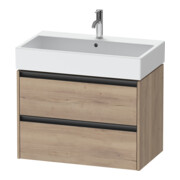 Duravit Meuble sous lavabo Ketho.2 78,4x46cm, blanc œuf, 2 tiroirs, suspendu-1