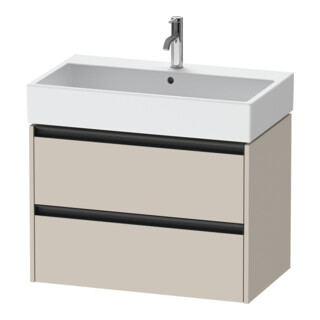 Duravit Meuble sous-lavabo Ketho.2 78,4x46cm, Taupe, 2 tiroirs, suspendu