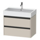 Duravit Meuble sous-lavabo Ketho.2 78,4x46cm, Taupe, 2 tiroirs, suspendu-1