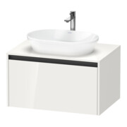 Duravit Meuble sous-lavabo Ketho.2 80x55 cm, blanc brillant, 1 niche, suspendu