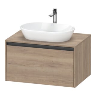 Duravit Meuble sous lavabo Ketho.2 80x55 cm, blanc mat, 1 découpe, suspendu