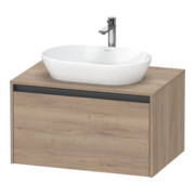 Duravit Meuble sous lavabo Ketho.2 80x55 cm, blanc mat, 1 découpe, suspendu-1