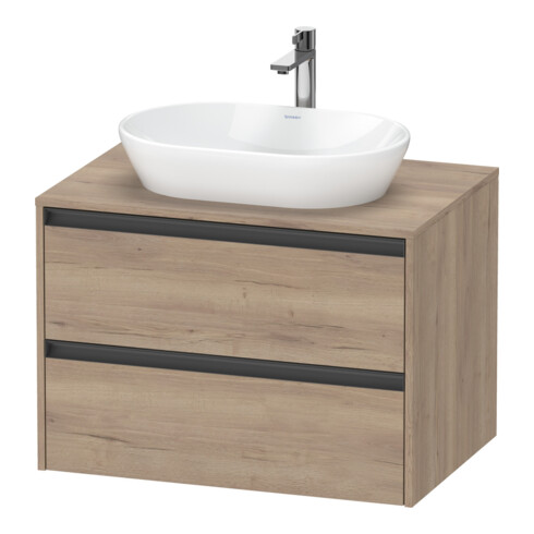 Duravit Meuble sous-lavabo Ketho.2 80x55 cm, blanc mat, 1 découpe, suspendu