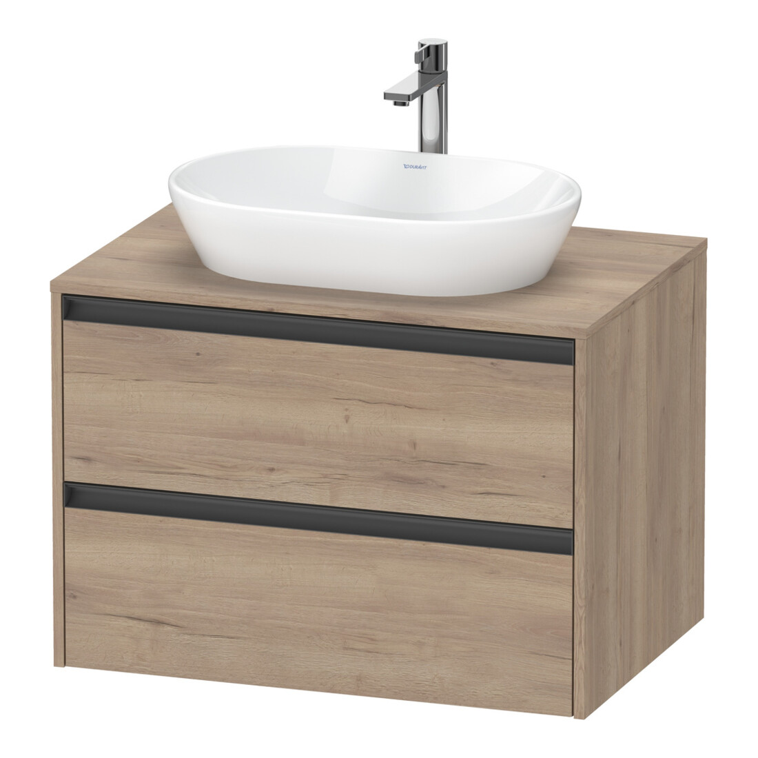 Duravit Meuble sous-lavabo Ketho.2 80x55 cm, blanc mat, 1 découpe, suspendu