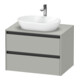 Duravit Meuble sous lavabo Ketho.2 80x55 cm, blanc mat, 1 découpe, suspendu-1