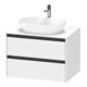 Duravit Meuble sous-lavabo Ketho.2 80x55 cm, blanc mat, 1 découpe, suspendu-1
