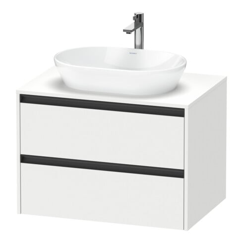 Duravit Meuble sous-lavabo Ketho.2 80x55 cm, blanc mat, 1 découpe, suspendu