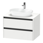 Duravit Meuble sous-lavabo Ketho.2 80x55 cm, blanc mat, 1 découpe, suspendu