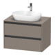 Duravit Meuble sous lavabo Ketho.2 80x55 cm, blanc mat, 1 découpe, suspendu-1