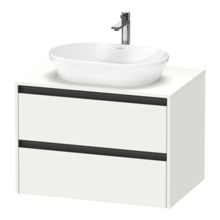 Duravit Meuble sous lavabo Ketho.2 80x55 cm, blanc mat, 1 découpe, suspendu