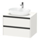 Duravit Meuble sous lavabo Ketho.2 80x55 cm, blanc mat, 1 découpe, suspendu-1