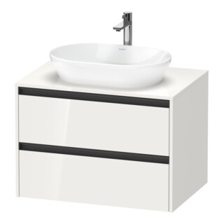 Duravit Meuble sous lavabo Ketho.2 80x55 cm, blanc, plan avec 1 découpe, suspendu