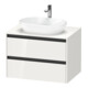 Duravit Meuble sous lavabo Ketho.2 80x55 cm, blanc, plan avec 1 découpe, suspendu-1
