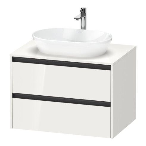 Duravit Meuble sous lavabo Ketho.2 80x55 cm, blanc, plan avec 1 découpe, suspendu