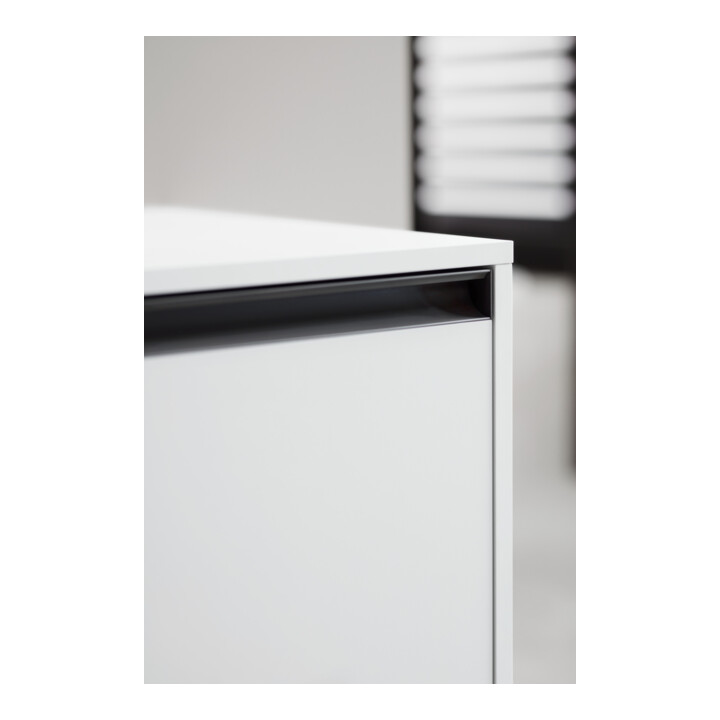 Duravit Meuble sous lavabo Ketho.2 80x55 cm, blanc, plan avec 1 découpe, suspendu