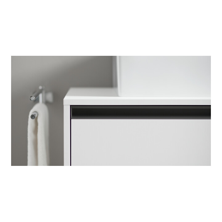 Duravit Meuble sous lavabo Ketho.2 80x55 cm, blanc, plan avec 1 découpe, suspendu