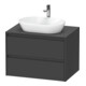 Duravit Meuble sous lavabo Ketho.2 80x55 cm, gris, 1 découpe, suspendu-1