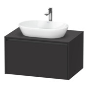Duravit Meuble sous lavabo Ketho.2 80x55 cm, gris mat, 1 découpe, suspendu