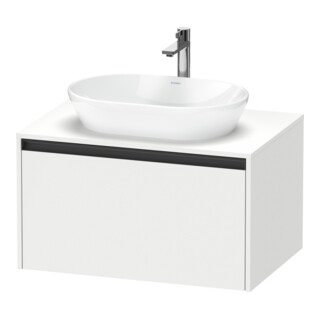 Duravit Meuble sous-lavabo Ketho.2 80x55cm, blanc mat, 1 découpe, suspendu mural